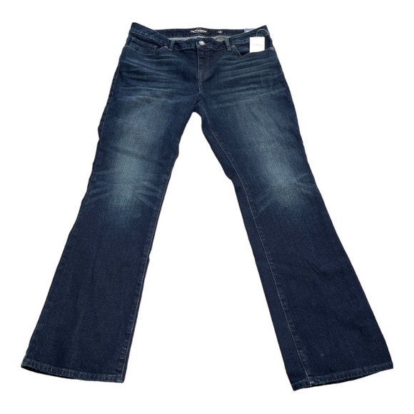Lucky Brand Lolita Boot Cut Mid Rise Curvy Fit Jeans Dark Blue Size 14/32 - Picture 1 of 6